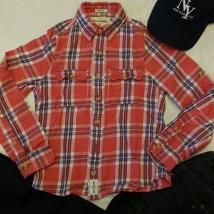 Abercrombie kids boys ls flannel Medium
